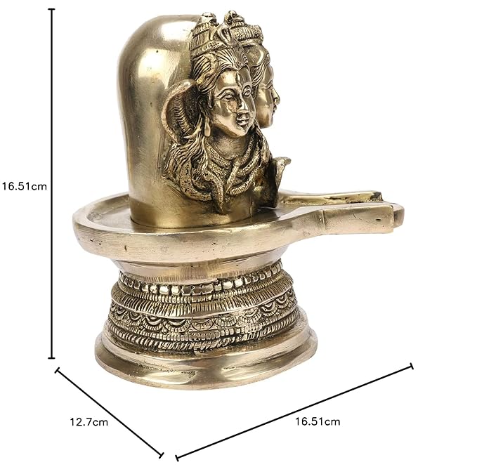 Brass Shivalinga Murti for Home and Decor Height 19 cm Weight 2.8 Kg