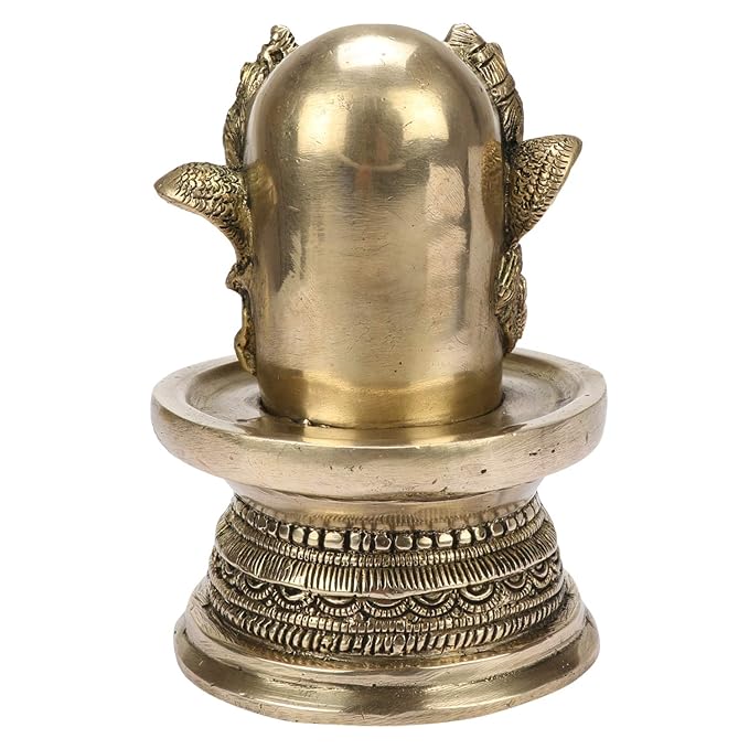 Brass Shivalinga Murti for Home and Decor Height 19 cm Weight 2.8 Kg