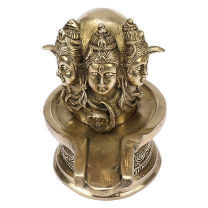 Brass Shivalinga Murti for Home and Decor Height 19 cm Weight 2.8 Kg