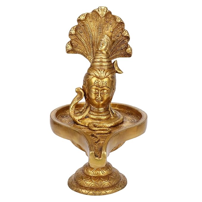 Brass Shivalinga Murti for Home and Decor ShowPiece for Living Room Gift Height 28 cm Weight 2.5 Kg