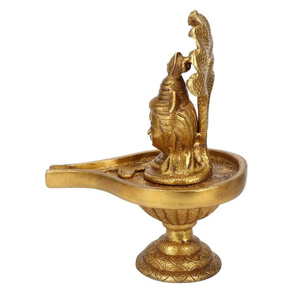 Brass Shivalinga Murti for Home and Decor ShowPiece for Living Room Gift Height 28 cm Weight 2.5 Kg