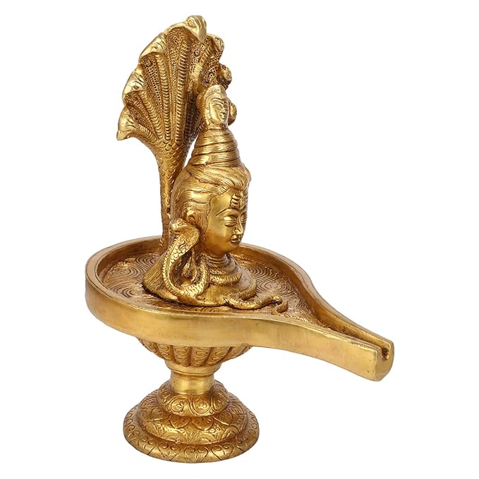 Brass Shivalinga Murti for Home and Decor ShowPiece for Living Room Gift Height 28 cm Weight 2.5 Kg