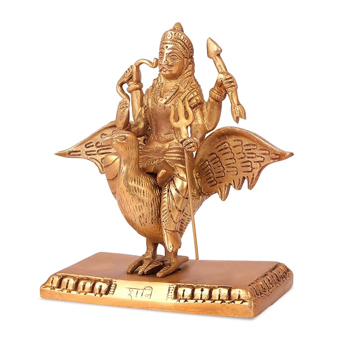 Brass Sanidev Murti for Home and Decor Height 18 cm Weight 1.6 Kg