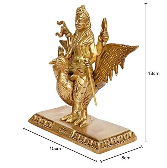 Brassaura® Shani Dev Brass Murti | Divine Protector & Symbol of Justice | Height 7 Inches
