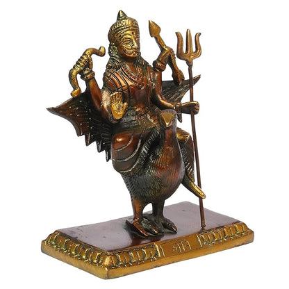 Brass Dark Sanidev Murti for Home and Decor Height 18 cm Weight 1.6 Kg