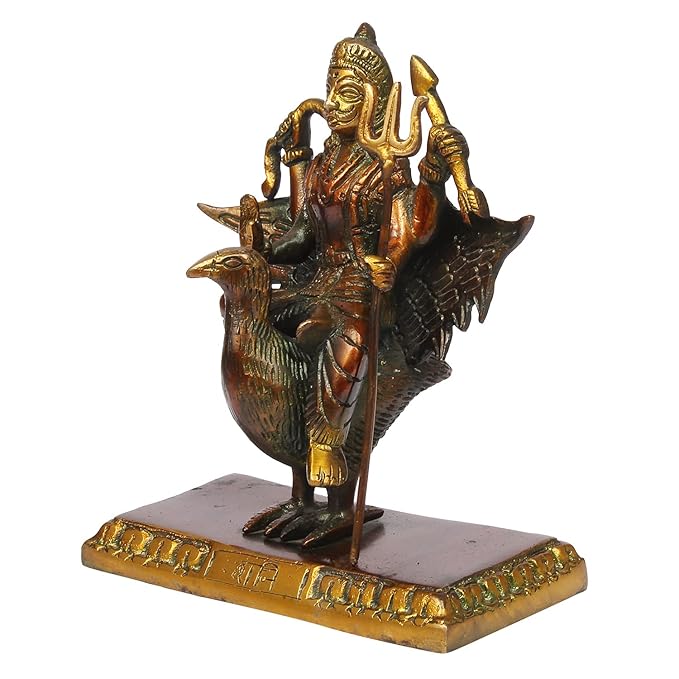 Brass Dark Sanidev Murti for Home and Decor Height 18 cm Weight 1.6 Kg