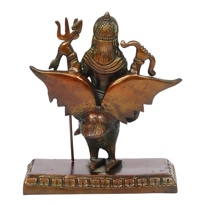 Brass Dark Sanidev Murti for Home and Decor Height 18 cm Weight 1.6 Kg