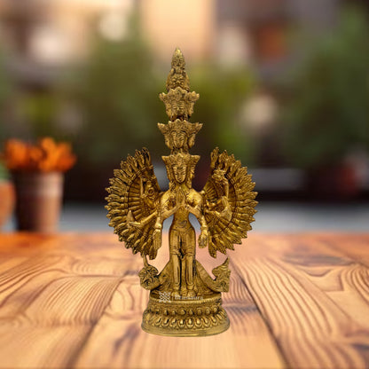 Brass Tara Devi Murti for Home and Decor Show Piece for Living Room Height 25 cm Weight 1.33 Kg