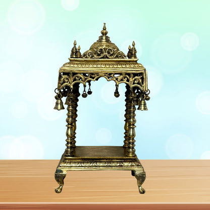 Brass Big Size Temple Statue for Home and Decor Show Piece for Prey Room Weight 14.5 Kg Height 30 cm