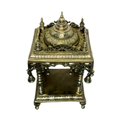 Brass Big Size Temple Statue for Home and Decor Show Piece for Prey Room Weight 14.5 Kg Height 30 cm