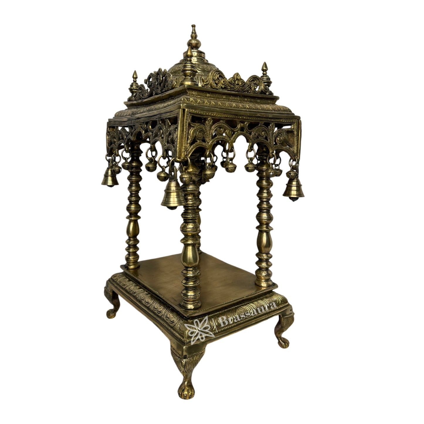 Brass Big Size Temple Statue for Home and Decor Show Piece for Prey Room Weight 14.5 Kg Height 30 cm