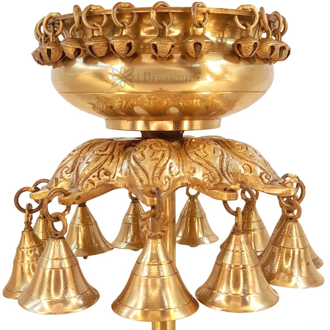 Brass Umi Urli Statue for Home and Decor Show Piece for Living Room Handmade Gift Height 43 cm Weight 3.5 Kg