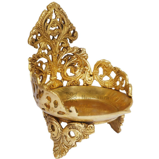 Brassaura® Umi Brass Urli Diya | Handcrafted Decorative Centerpiece | Height 9.8 Inches & Weight 2 Kgs