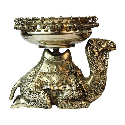 Brass Camel Umi Urli Statue for Home and Decor Diwali Gift Height 26 cm Weight 5.5 Kg