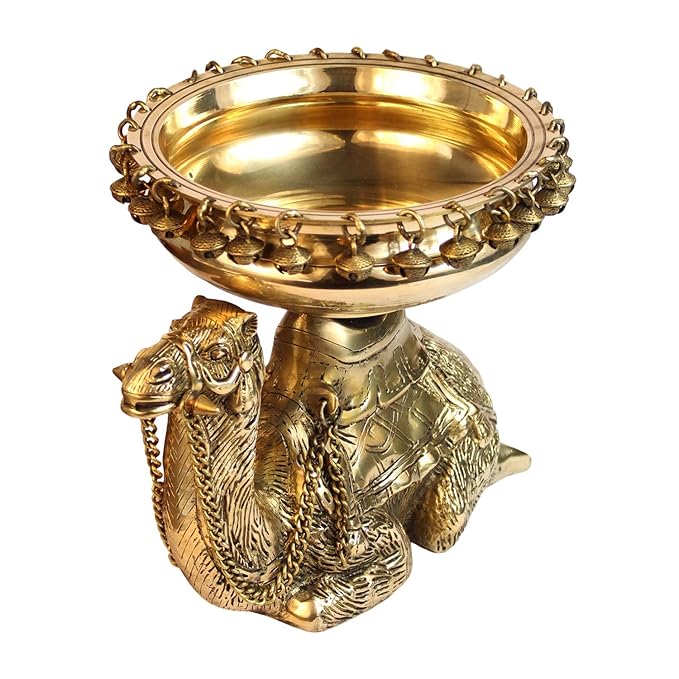 Brass Camel Umi Urli Statue for Home and Decor Diwali Gift Height 26 cm Weight 5.5 Kg