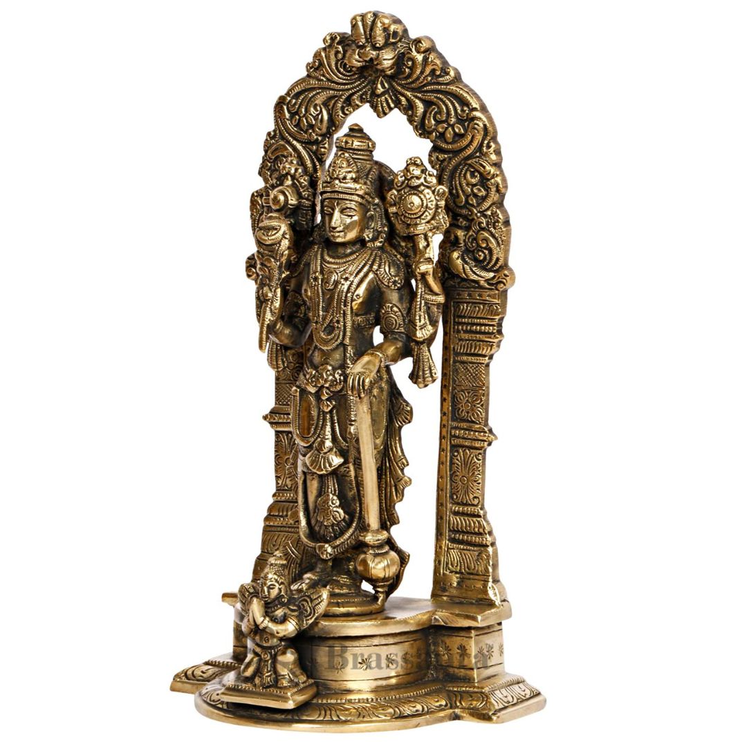 Brass Vishnu Bhagwan Murti for Home and Decor Height 25 cm Weight 1.8 Kg