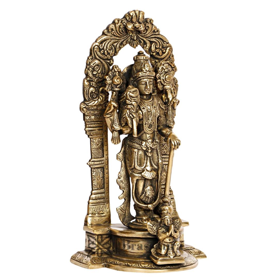 Brass Vishnu Bhagwan Murti for Home and Decor Height 25 cm Weight 1.8 Kg