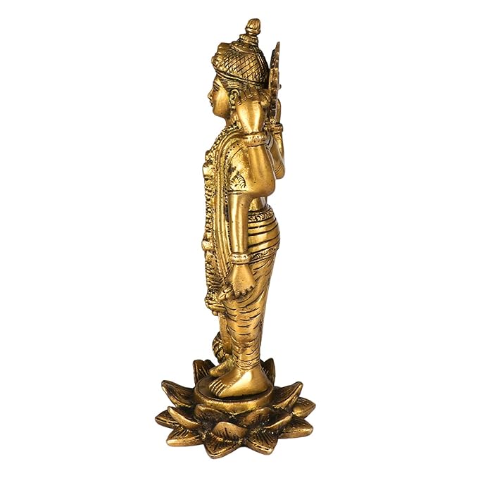 Brass Vishnu Bhagwan Murti for Home and Decor Gift Height 27 cm Weight 1.4 Kg