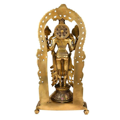 Brass Vishnu Bhagwan Murti for Home and Decor Height 43 cm Weight 6 Kg