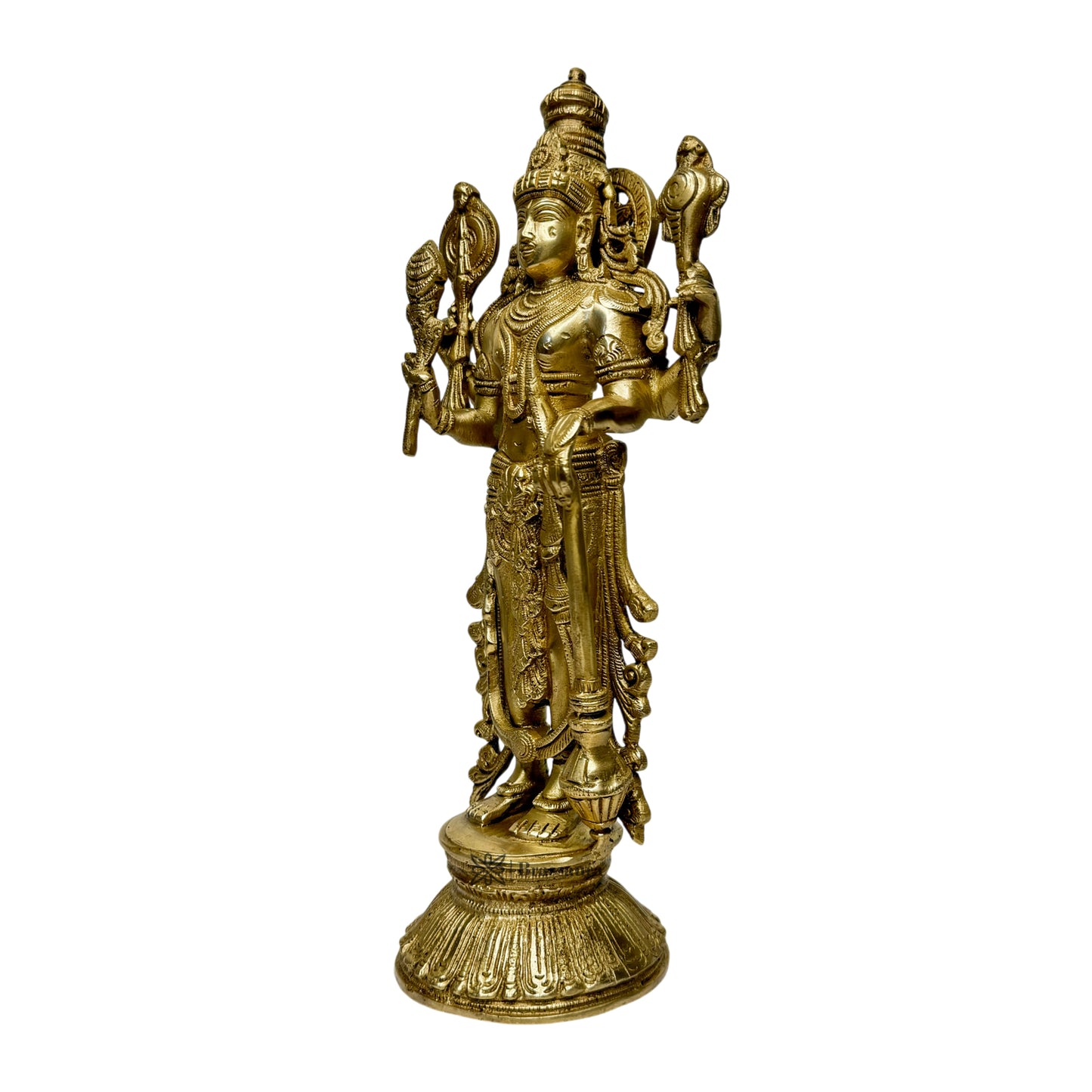 Brass Vishnu Bhagwan Murti for Home and Decor Height 32 cm Weight 3.5 Kg