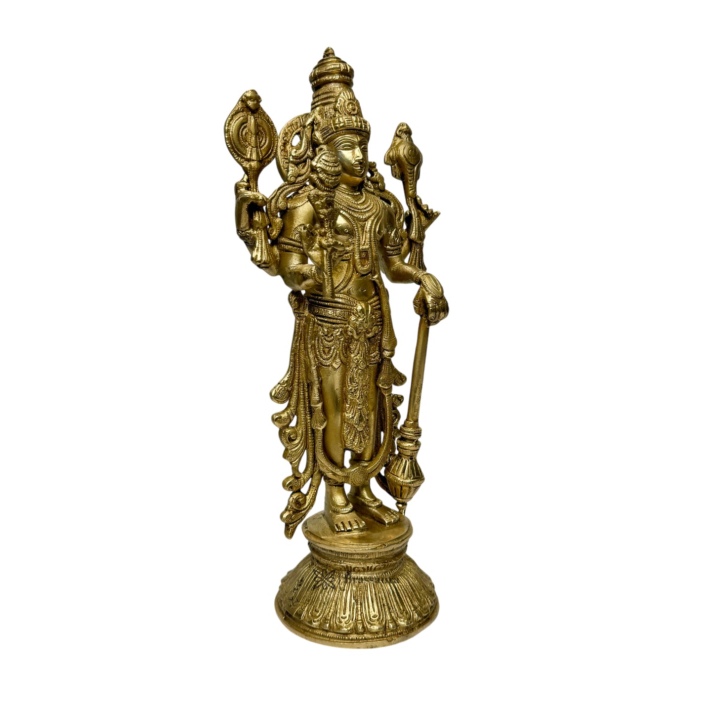 Brass Vishnu Bhagwan Murti for Home and Decor Height 32 cm Weight 3.5 Kg