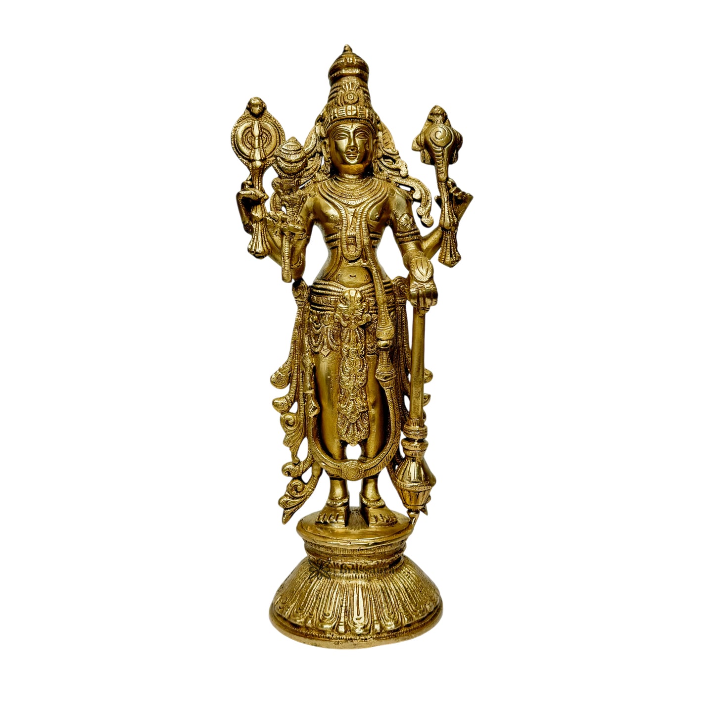 Brass Vishnu Bhagwan Murti for Home and Decor Height 32 cm Weight 3.5 Kg