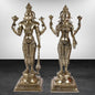 Brass Vishnu Laxmi Murti for Home and Decor Diwali Gift Height 23 cm Weight 12.9 Kg