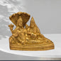 Brass Golden Vishnu Laxmi Murti for Home and Decor Show Piece for Living Room Height 13 cm Weight .8 Kg