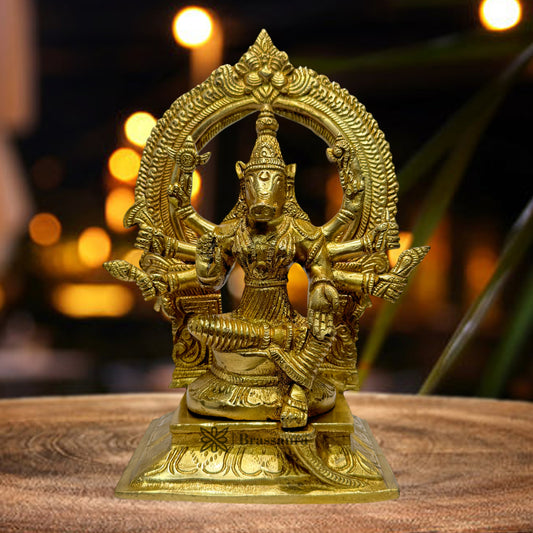 Brass Varahi Murti for Home and Decor Show Piece for Living Room Height 30 cm Weight 2.2 Kg