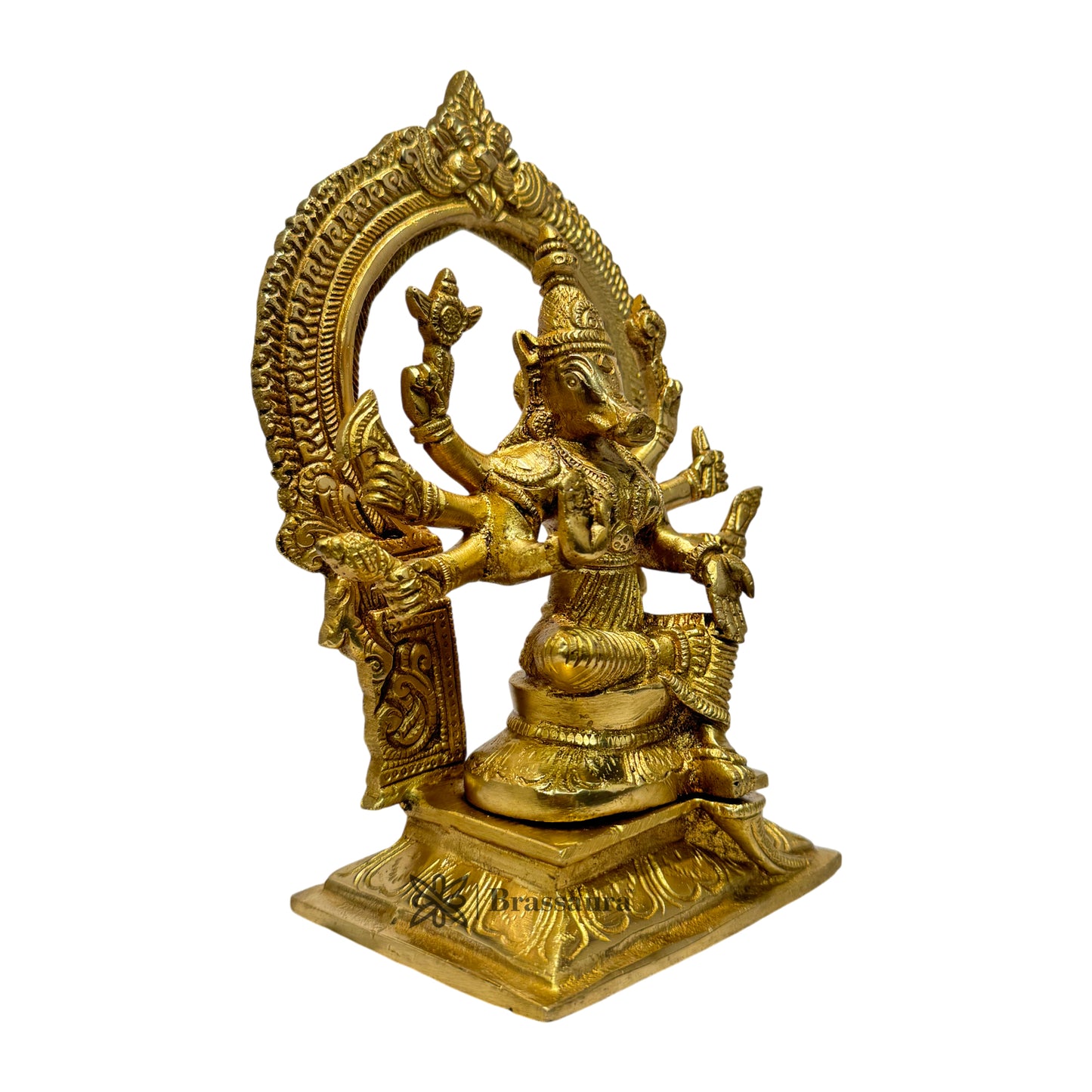 Brass Varahi Murti for Home and Decor Show Piece for Living Room Height 30 cm Weight 2.2 Kg