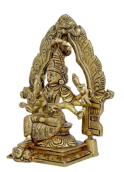 Brass Mariamman Devi Mariaai Goddess Maariamma Amman South Indian Goddess of Rain and Curing Diseases Weight 1 Kg Height 20 cm