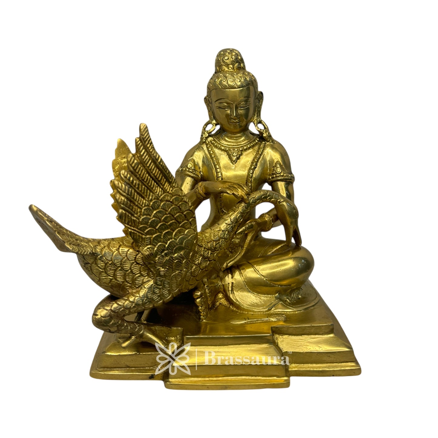 Brass Buddha Vitarka Statue Weight 4.2 Kg Height 23 cm