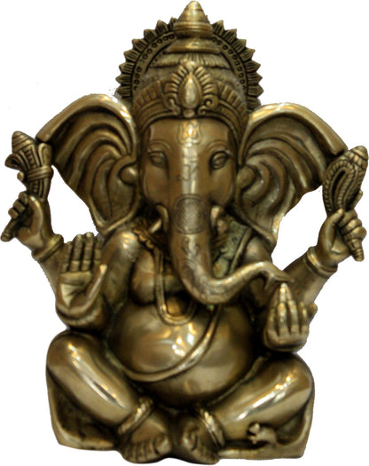 Brass Ganesha Statue For Home Decor Weight 5.24 Kg And Height 25 Cm