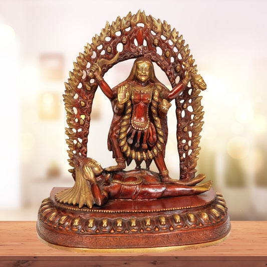 Brass Big Kali Mata Murti for Home and Decor Height 40 cm Weight 6 Kg
