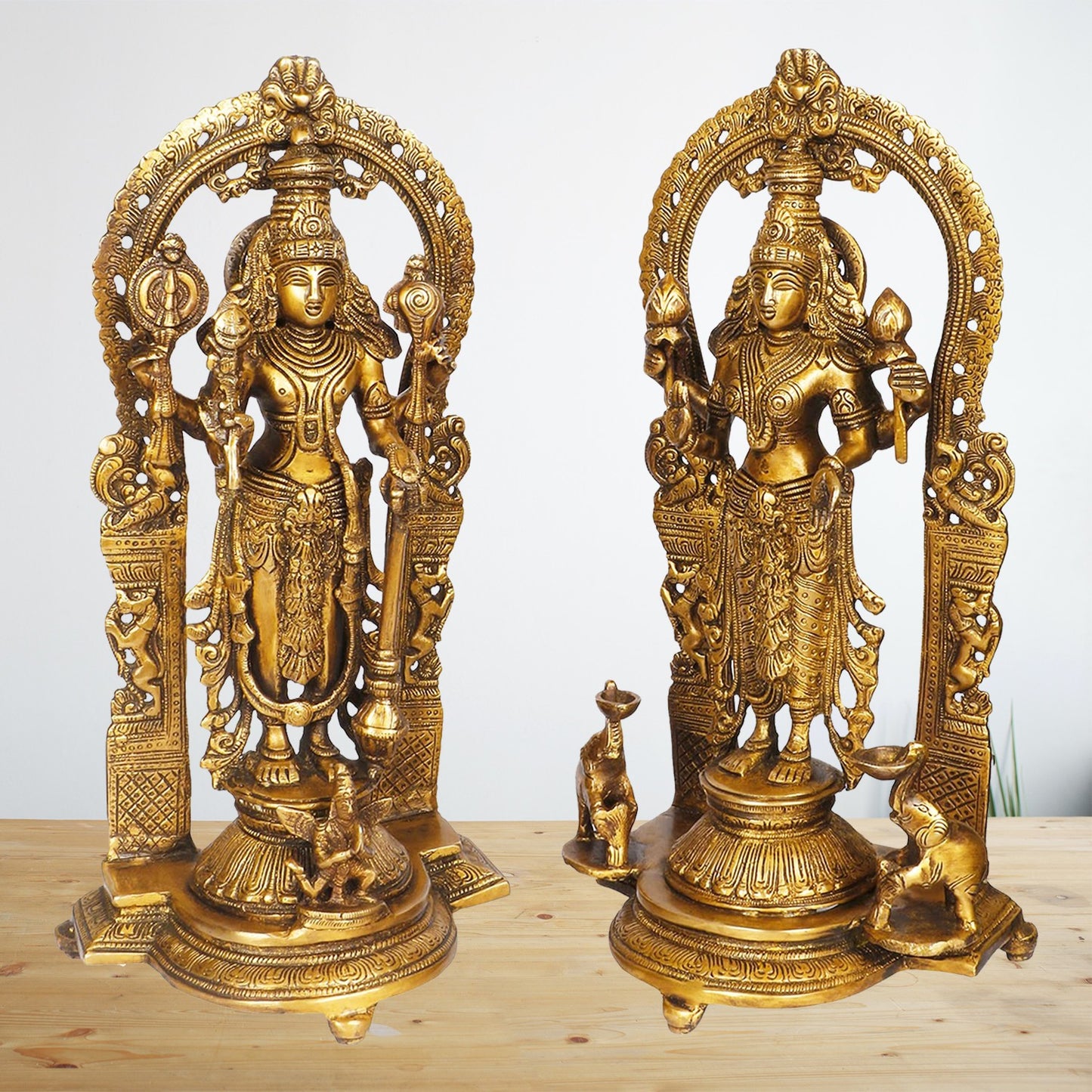 Brass Laxmi Narayana Statue  Home Decor Showpiece Brass 12 Kg Height 40 cm