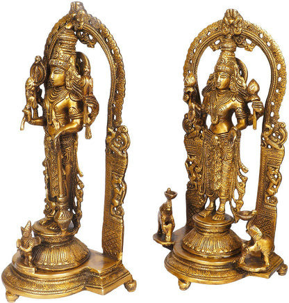 Brass Laxmi Narayana Statue  Home Decor Showpiece Brass 12 Kg Height 40 cm
