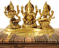 Brass Laxmi Ganesha Saraswati Murti for Home and Decor Height 20 cm Weight 3.1 Kg