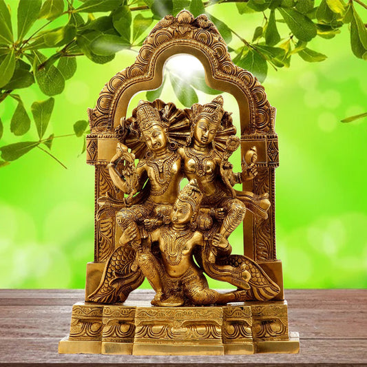 Brass Laxmi Narayana Statue Religious and Spirituality Home Decor and Gift Weight 6 Kg Height 40 cm