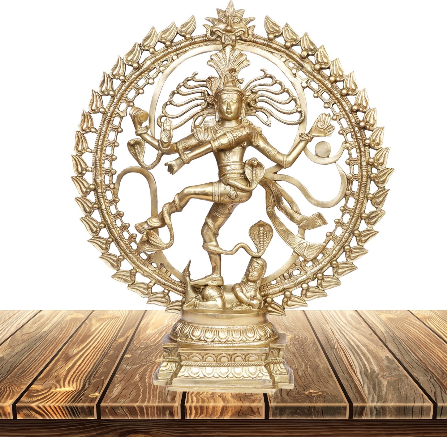 Brass Big Size Golden Finish Quality Dancing Natraj God Idols for Home and Decor Height 65 cm Weight 14 Kg