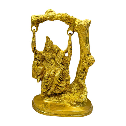 Brass Radha Krishna Murti for Home and Decor Show Piece for Living Room Height 20 cm Weight 1.2 Kg