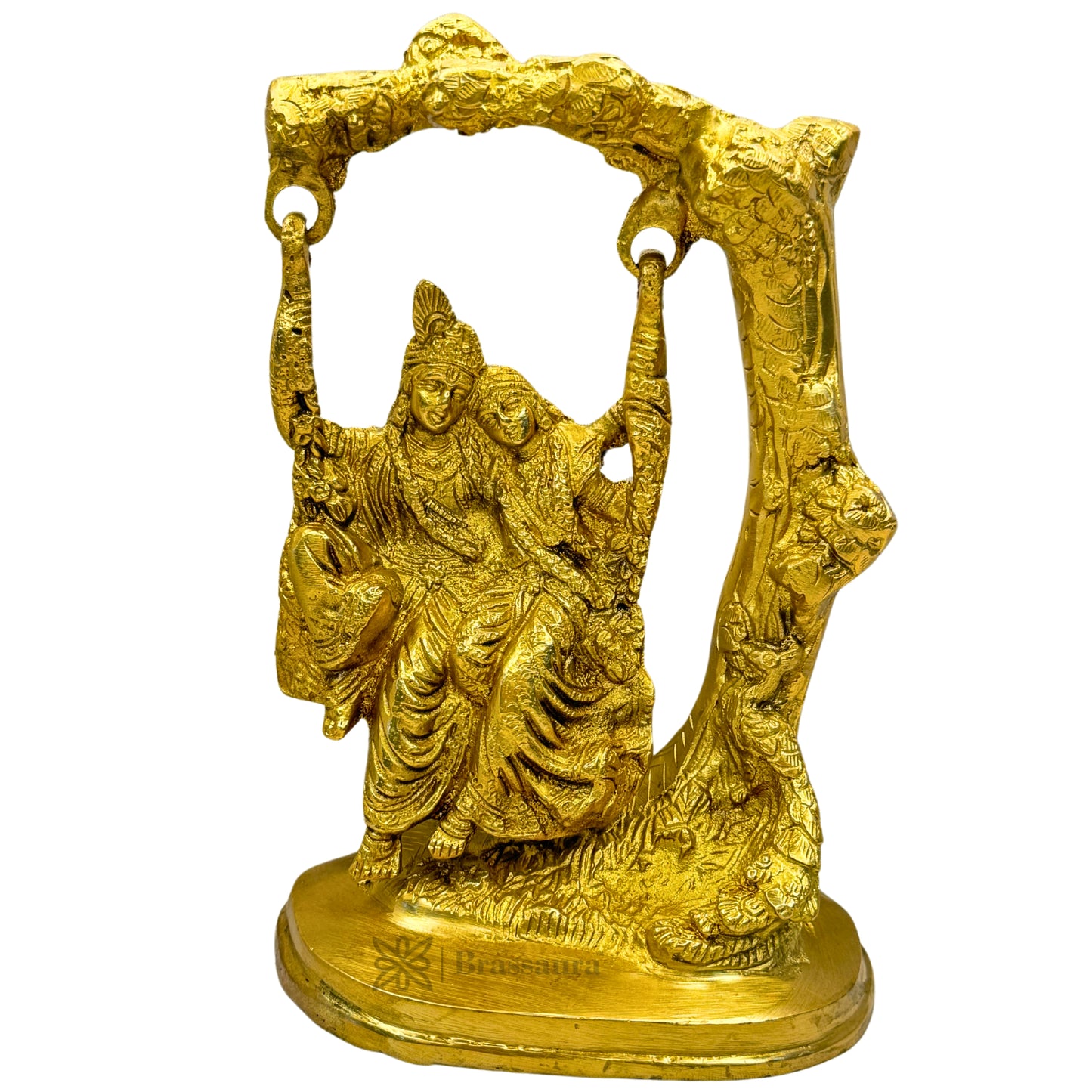 Brass Radha Krishna Murti for Home and Decor Show Piece for Living Room Height 20 cm Weight 1.2 Kg