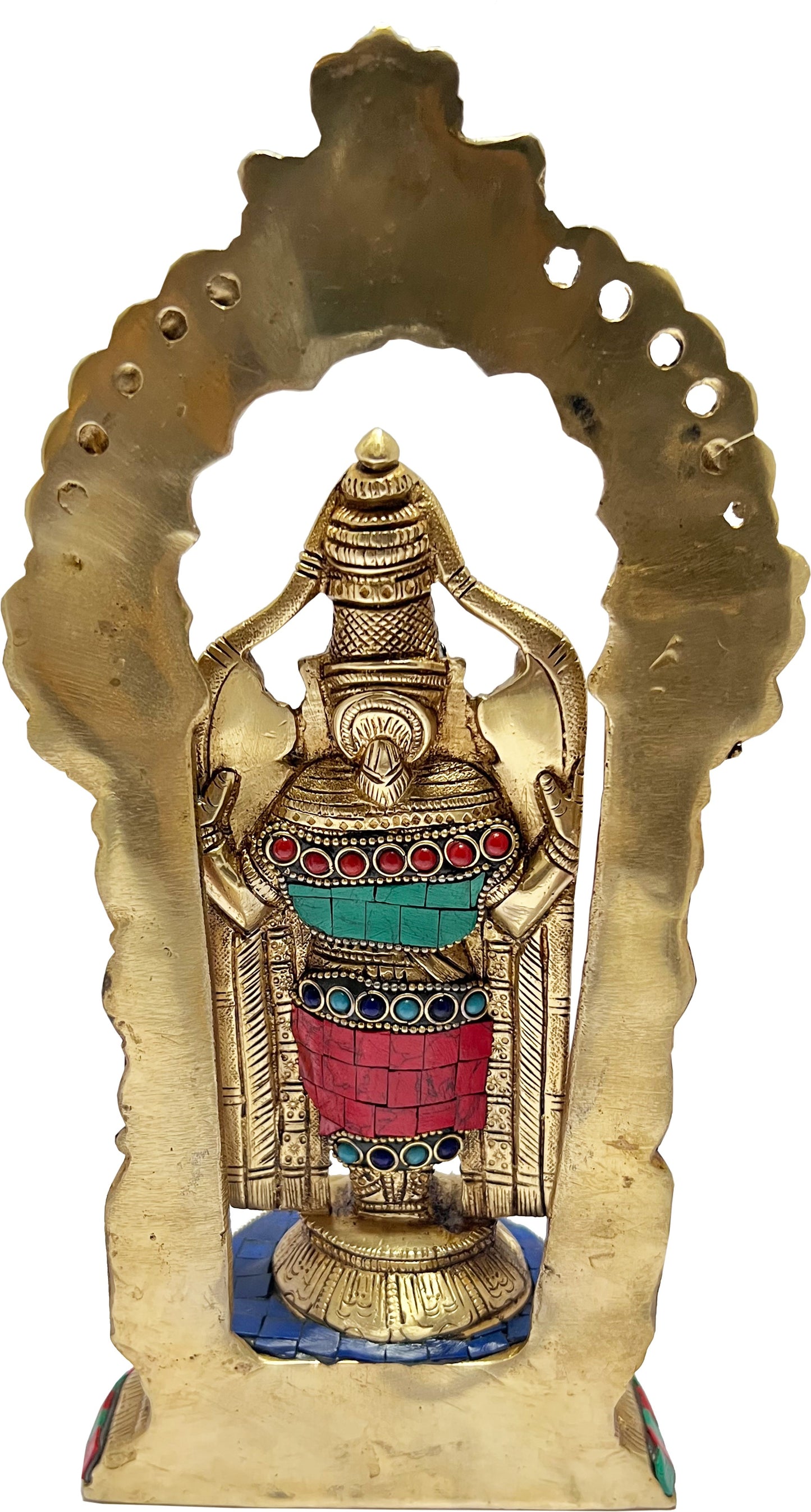 Brassaura™ Brass Bala Ji Gem Stone Work Statue Religious and Spirituality