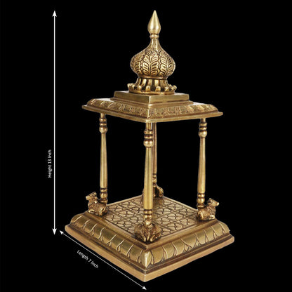 Brass Temple Statue for Home and Decor Gifts Weight 4.3 Kg Height 25 cm