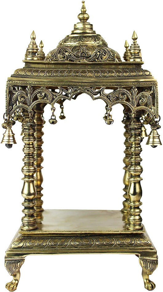 Brassaura™ Brass Temple Statue – Height 21 Inches & Weight 14.8 Kgs | Artistic Spiritual Accent