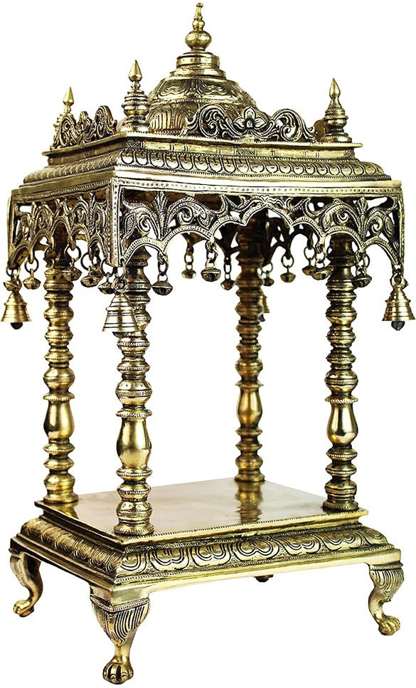 Brass Big Size Temple Statue for Home and Decor Show Piece for Prey Room Weight 14.5 Kg Height 30 cm