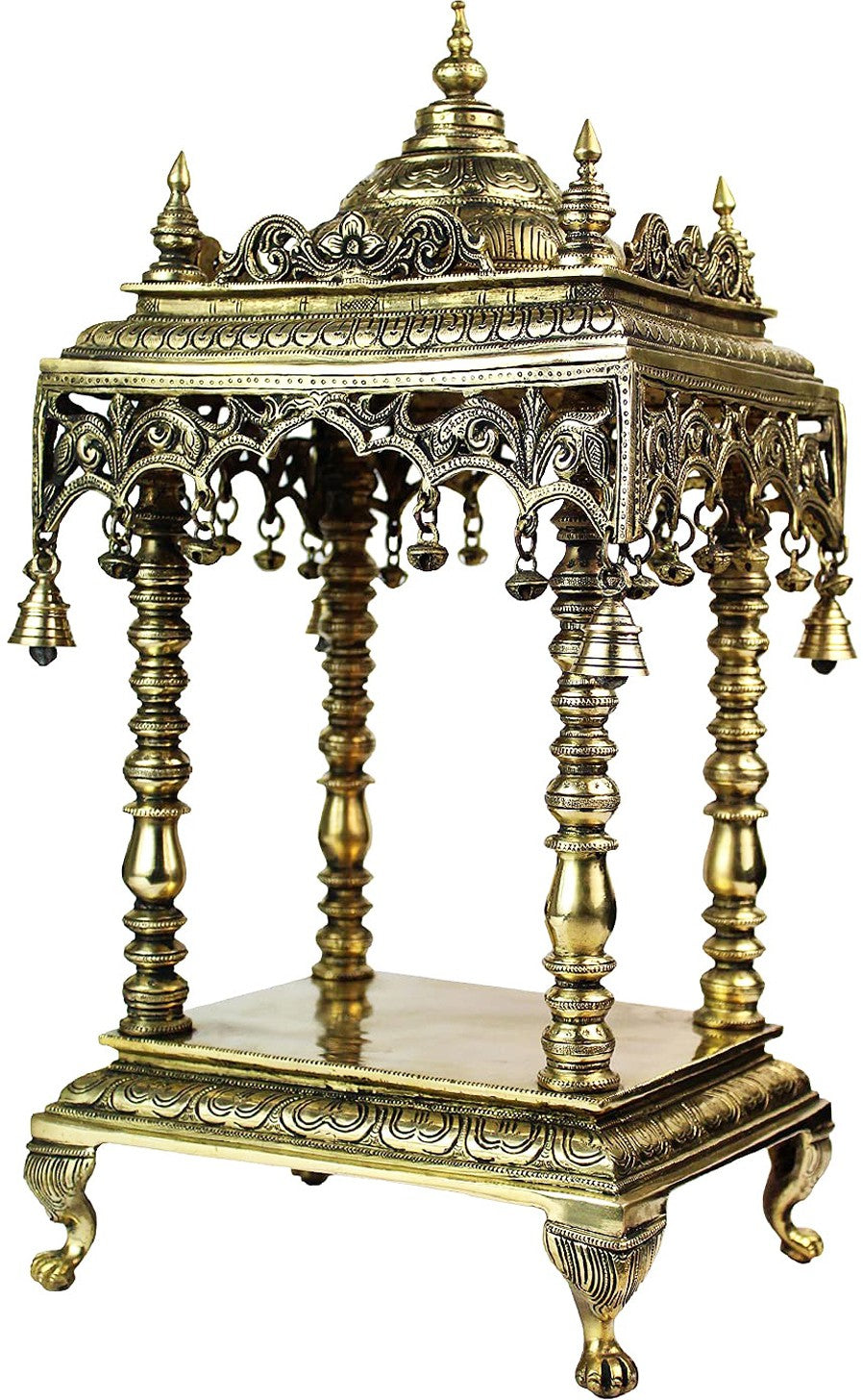 Brass Big Size Temple Statue for Home and Decor Show Piece for Prey Room Weight 14.5 Kg Height 30 cm