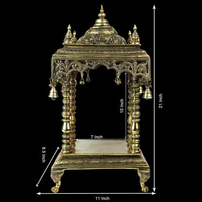 Brass Big Size Temple Statue for Home and Decor Show Piece for Prey Room Weight 14.5 Kg Height 30 cm