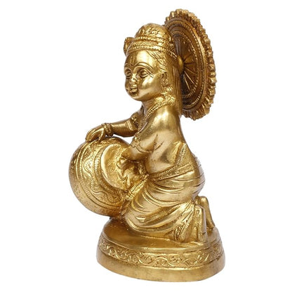 Brass Krishna Murti for Home and Decor Living Room Height 18 cm Weight 1.25 Kg