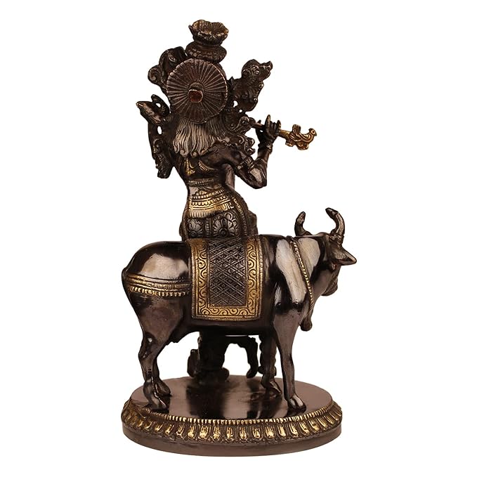 Brass Krishna Murti for Home and Decor Living Room Height 30 cm Weight 3 Kg