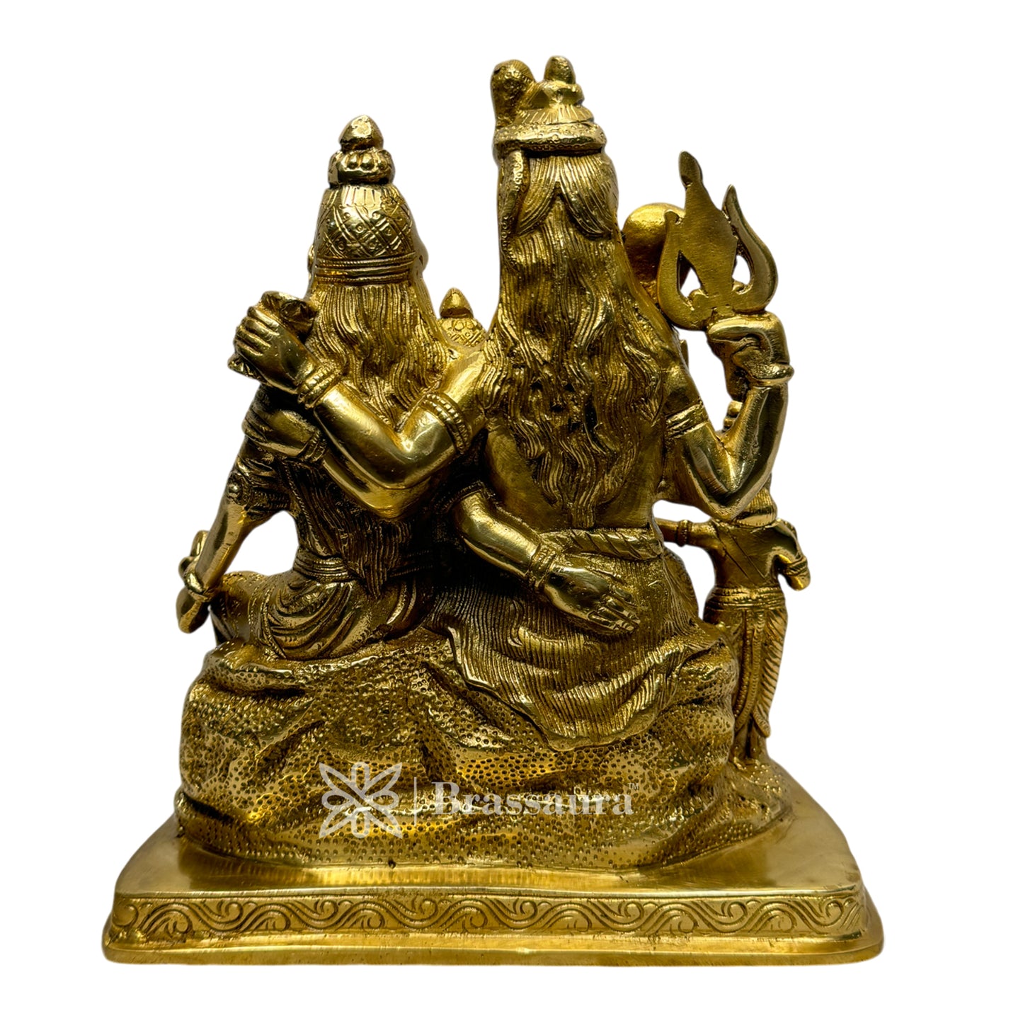 Brass Golden Shiva Parivar Murti for Home and Decor ShowPiece for Living Room Height 25 cm Weight 5.400 Kg